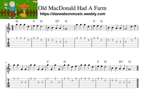 Old Macdonald Had A Farm Guitar Chords - biketrip