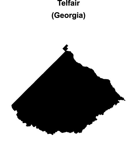 Telfair County, Georgia blank outline map 46720485 Vector Art at Vecteezy