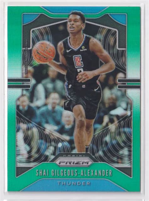 Shai Gilgeous Alexander Panini Prizm Green Nba Card