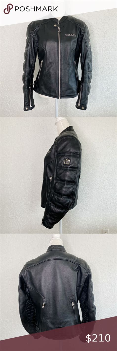 ICON Tuscadero Leather Ridding Jacket XL Leather Jackets Black Leather