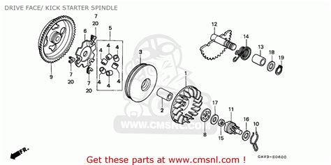 Honda Sj Bali S Germany Drive Face Kick Starter Spindle Buy