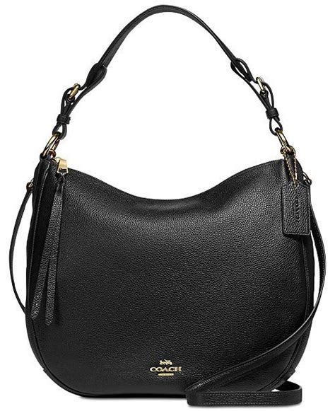 Coach Sutton Hobo In Polished Pebble Leather And Reviews Handbags