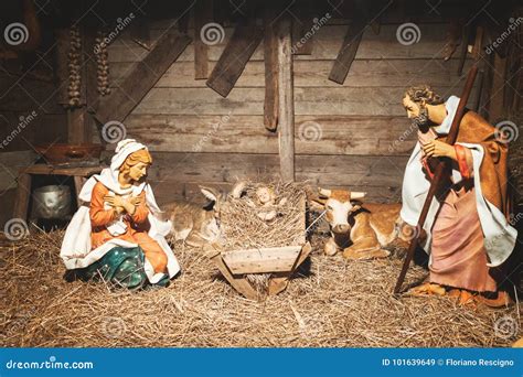 Nativity Scene In The Stable Royalty Free Stock Photo CartoonDealer