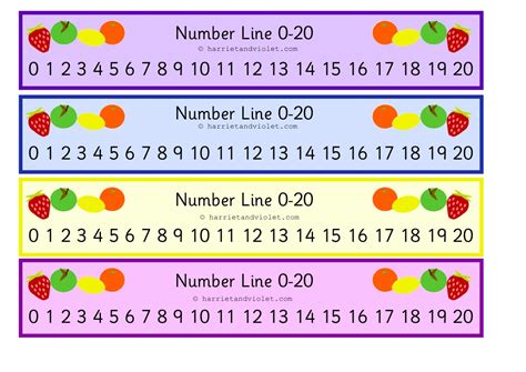 Number Line 0 To 20 Within Guide Lines 0 20 Numberline Printable