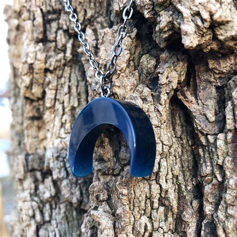 Points Down Blue Bowlerite Moon Pendant Etsy Uk