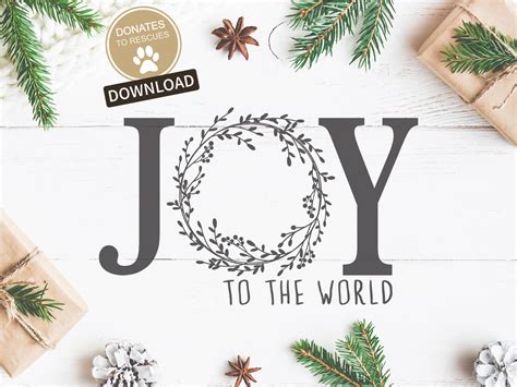 Joy to the World SVG Christmas Svg Wreath Svg Christmas - Etsy