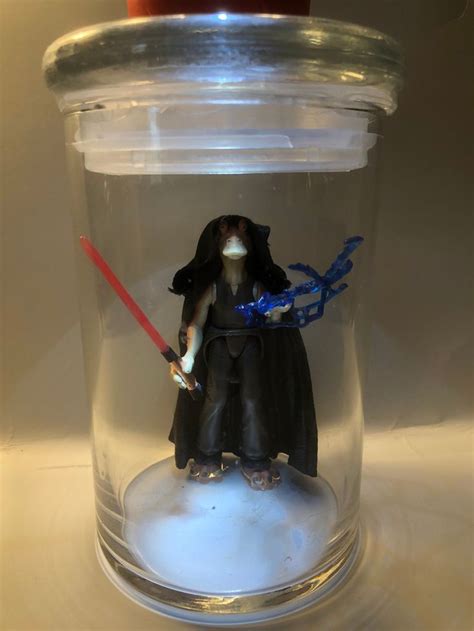 Darth Jar Jar Binks Display Jar Etsy Darth Jar Jar Jar Star Wars Light Saber