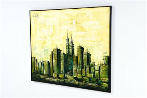 Mid Century Modern Lee Reynolds Cityscape Painting At 1stdibs Mid