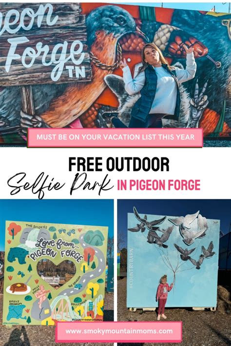 Free Outdoor Selfie Park In Pigeon Forge TN Smoky Mountain Moms