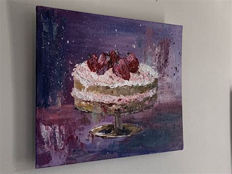 Картина «Торт» Холст, Акрил 2021 г.