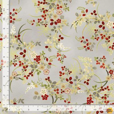 Kyoto Garden Delicate Metallic Florals Timeless Treasures Fabrics