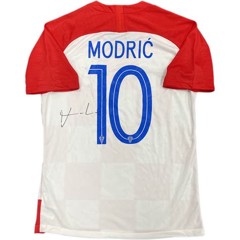 Soccer Luka Modric Signed And Framed Croatia Jersey Taylormade