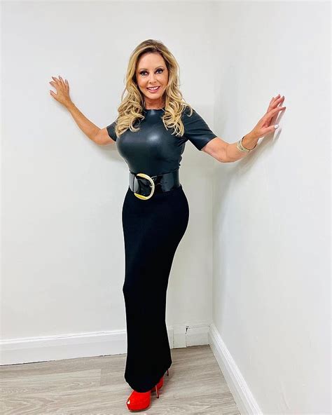 Carol Vorderman Looks Sensational In A Waist Cinching Ensemble At