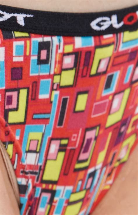 Red Bamboozled Print Pima Cotton Bikini Panties