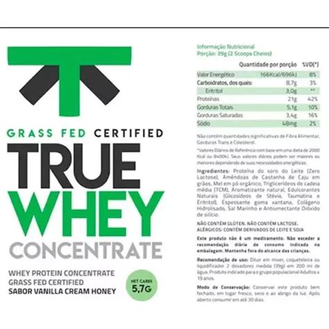 Compre Whey Protrein Concentrate Zero Lactose 900g True Source Aqui