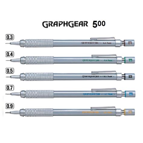 Pentel Graph Gear 500 Drafting Mech Pencil 0 3 0 4 0 5 0 7 0 9 Mm