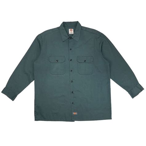 Vintage Dickies Classic Work Shirt Lincoln Green Shopee Malaysia