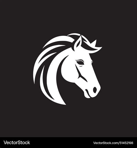 Horse - black and white Royalty Free Vector Image