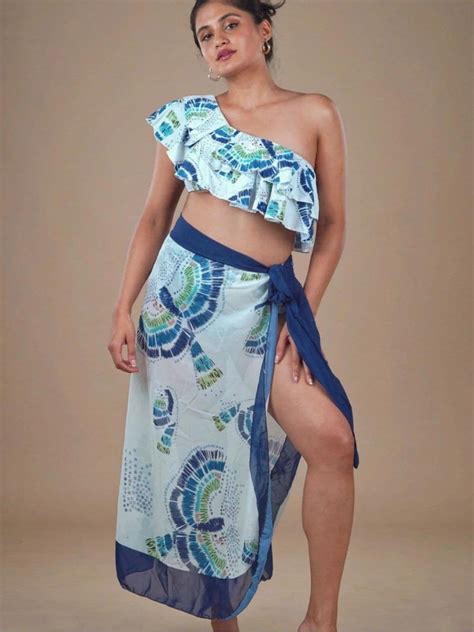 Buy WomanLikeU Floral Printed Swim Bikini Set With Sarong Swimwear For Women Myntra
