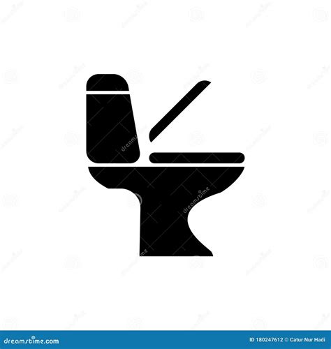 Toilet Bowl Icon Vector Illustration Template Design Trendy Stock