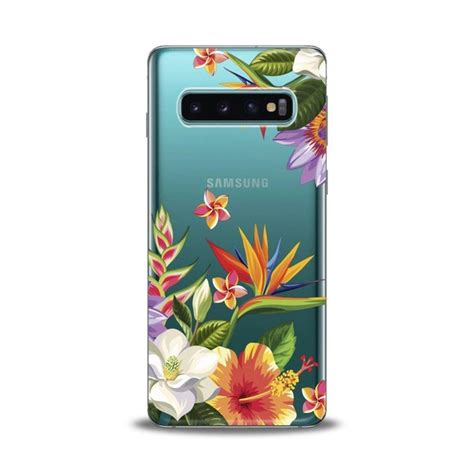 Чехол силиконовый для Samsung (Яркие цветы) Galaxy S10e самсунг галакси ...