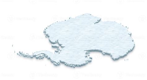 Map of Antarctica. 3D isometric perspective illustration. 46144933 ...