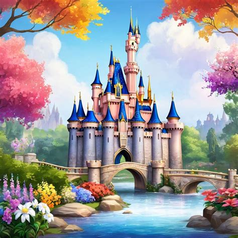 A Disney Inspired Castle Perched on a Mountaintop Stock Image - Image of tale, built: 333254901