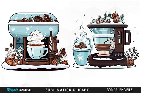 Watercolor Hot Cocoa Machine Clipart Png Graphic By Regulrcrative Creative Fabrica