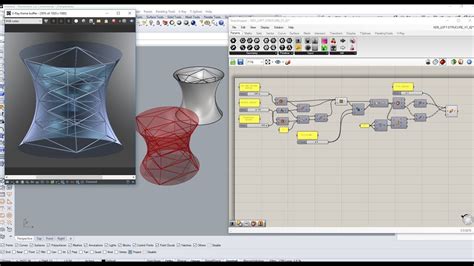 Grasshopper For Rhino 3d Lofted Wire Frame Structure Grasshopper Script And Rhino Tutorial Youtube