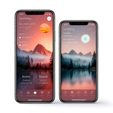 Premium AI Image | Mobile App Design of Fitness Yoga App Design Mobile