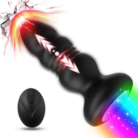 Anal Plug Vibrador Próstata Telescópico Con Colores Luces Envío gratis