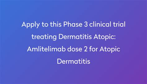 Amlitelimab Dose 2 For Atopic Dermatitis Clinical Trial 2024 Power