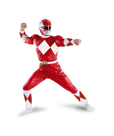 Power Ranger Red Adult Costume - Men Power Ranger Costumes