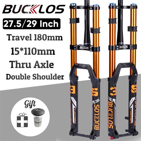 Bucklos Inch Downhill Bike Suspension Fork Dual Crown Travel Mm