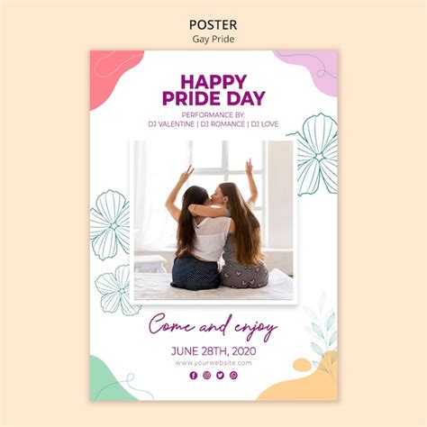 Cartel Minimalista De La Plantilla Del Orgullo Gay Archivo PSD Gratis