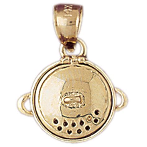 14k Gold 3d Cooking Pot Charm