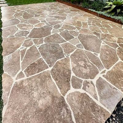 Ironwood Travertine Crazy Paving Unfilled Honed Gather Co