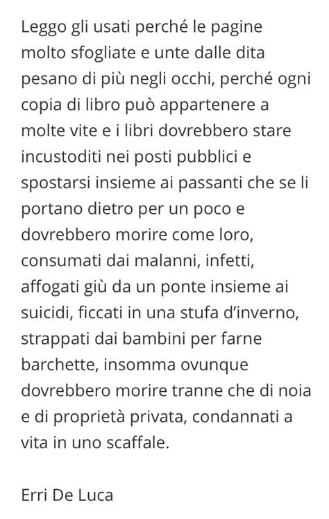 Libri Usati Erri De Luca Citazioni D Amore Libri Citazioni