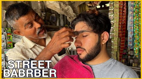 Indian Street Acupressure Head Massage By Street Barber VITHAL Asmr