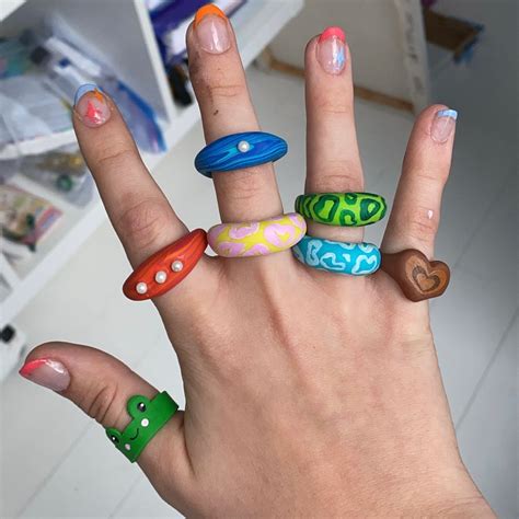 Clay Rings Diy Clay Rings Diy Rings Clay Jewelry