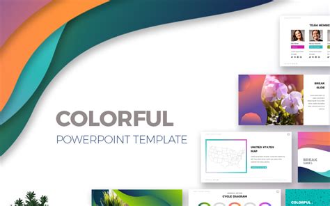 Colorful PowerPoint template #67853 - TemplateMonster