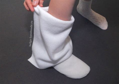 Сапожки для Снегурочки из флиса и фетра своими руками