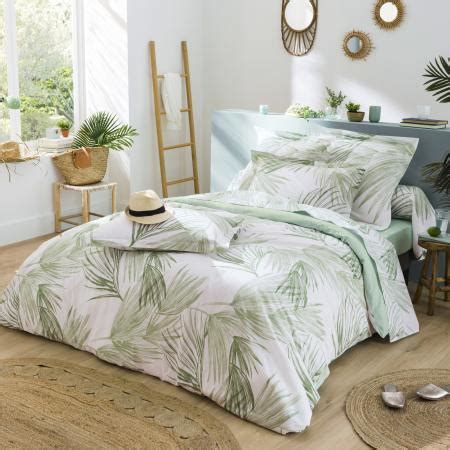 Housse De Couette 240x220 Cm 100 Coton A L OMBRE Vert Linnea Linge