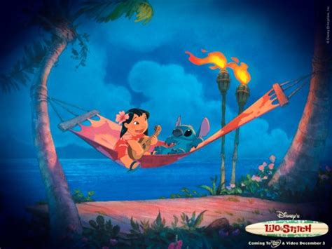 Lilo And Stitch Lilo And Stitch On The Beach 1024x768 Wallpaper