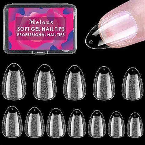 Amazon Extra Short Almond Nail Tips Melous Pcs Soft Gel Tips