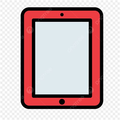 Computer Ipad Clipart Transparent Background, Cartoon Computer Red Ipad ...