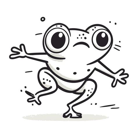 Frog cartoon character vector illustration. Cute little funny frog ...