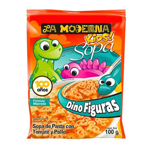 Sopa La Moderna Dino Figuras Con Tomate Y Sabor A Pollo Rese As Home