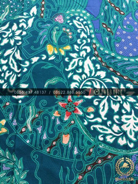 Jual Batik Kontemporer Modern Kombinasi Tosca Biru THEBATIK CO ID