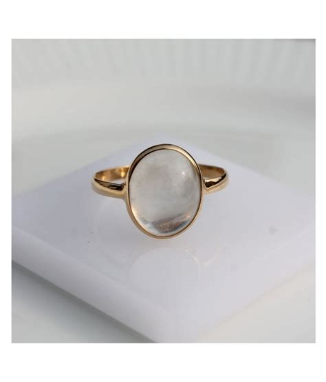 Ratti Natural Moonstone Stone Unheated Lab Certified Pure Gold